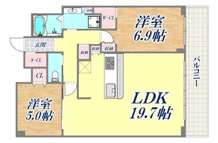 ベイシティタワーズ神戸WEST【12階】の間取り