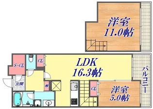 エスコートみなと元町海岸通【3階】の間取り