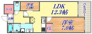 エスコートみなと元町海岸通【13階】の間取り