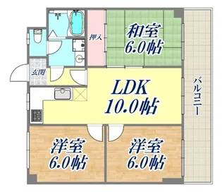 エクセル上沢【6階】の間取り