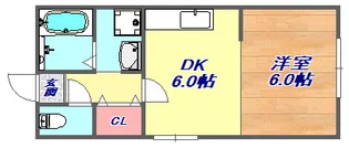 岡本グローリーハイツ【2階】の間取り
