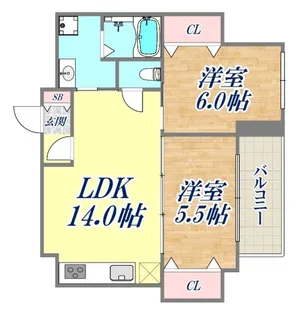 三國ビル【5階】の間取り