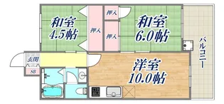 甲南オークス兵庫【5階】の間取り