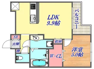 テラコート北野坂【2階】の間取り
