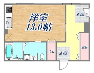 AH徳井【101号室】の間取り