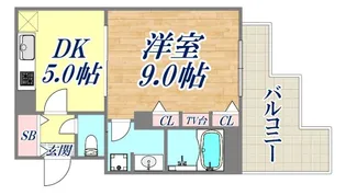 プレジール三ノ宮【8階】の間取り