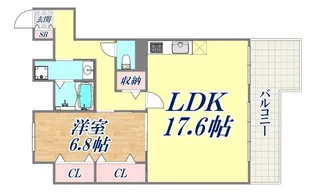 L・Isobe三宮【13階】の間取り