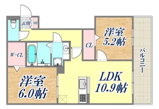 ブリランテ三川口町【3階】の間取り