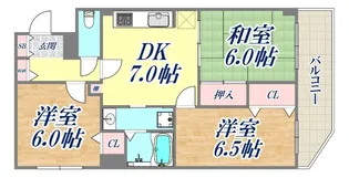 ロイヤルメゾン東須磨【2階】の間取り