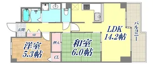 リヴロ新甲南【6階】の間取り
