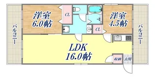 ラムール下三条【2階】の間取り