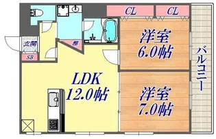 ワコーレアルテ上筒井【1階】の間取り