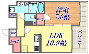 プレサンスKOBEシフォン【15階】の間取り