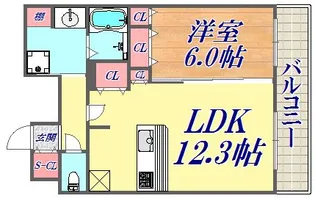 プレサンスみなと元町駅前【13階】の間取り