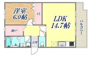 ユメノサニーハイツ【1階】の間取り