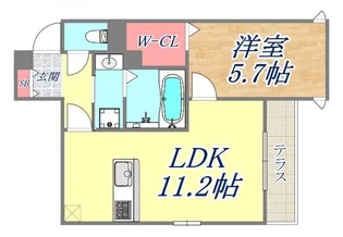 The Cross【3階】の間取り