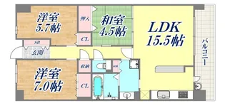 オーシャンテラス須磨海浜公園【15階】の間取り