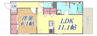 フェーブ島上【2階】の間取り
