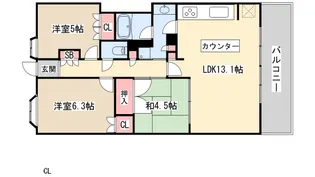 アーバネックス三宮磯辺通【7階】の間取り