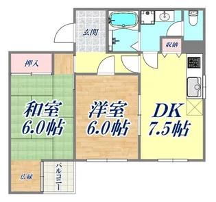 コースト須磨浦【5階】の間取り