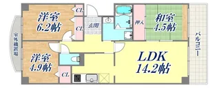 3LDKの間取り画像