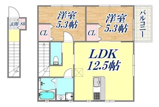 KARIN会下山【2階】の間取り