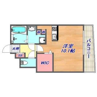 パレス東洋神戸6号館【4階】の間取り