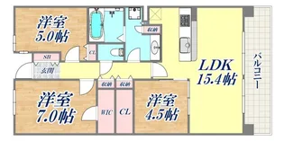 クレヴィアタワー神戸ハーバーランド【10階】の間取り