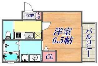 ワコーレヴィータ神戸中山手【3階】の間取り