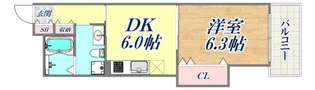 ParkCourt離宮前【1階】の間取り