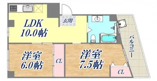 アルテ新神戸北館【3階】の間取り