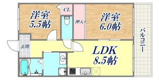 コーレジアス須磨【2階】の間取り