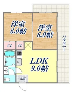 ダイバーシティ神戸長田C棟【2階】の間取り