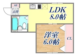 ハウス梅ヶ香【2階】の間取り