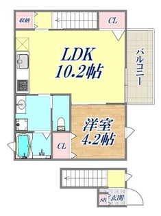 クレール【1階】の間取り