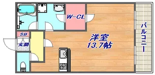 パレス東洋神戸6号館【3階】の間取り