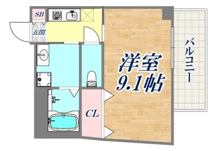 ビエント花隈【1階】の間取り