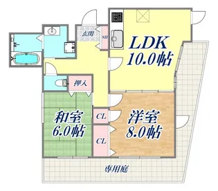ミナミマチマンション【1階】の間取り