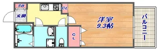 ワコーレ六甲道オービット2【3階】の間取り