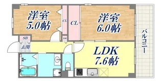 パールハイツ荒田【2階】の間取り