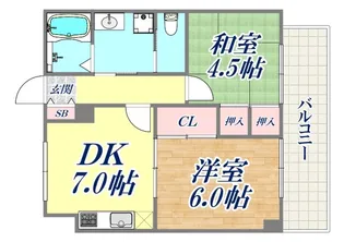 カワキタプラザ【2階】の間取り