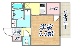 レジュールアッシュ神戸ヴィヴァン【13階】の間取り