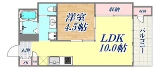 湊川センタービル B棟【3階】の間取り