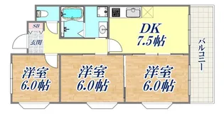 エスポワール六甲【2階】の間取り
