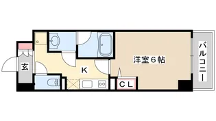 エスティライフ三宮東【7階】の間取り