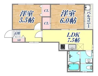 五島マンション【1階】の間取り