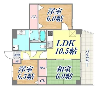 コート宮北【1階】の間取り