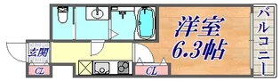 ファーストフィオーレ神戸湊町【6階】の間取り