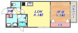 エストオージ【3階】の間取り