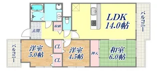ライフ新神戸【4階】の間取り